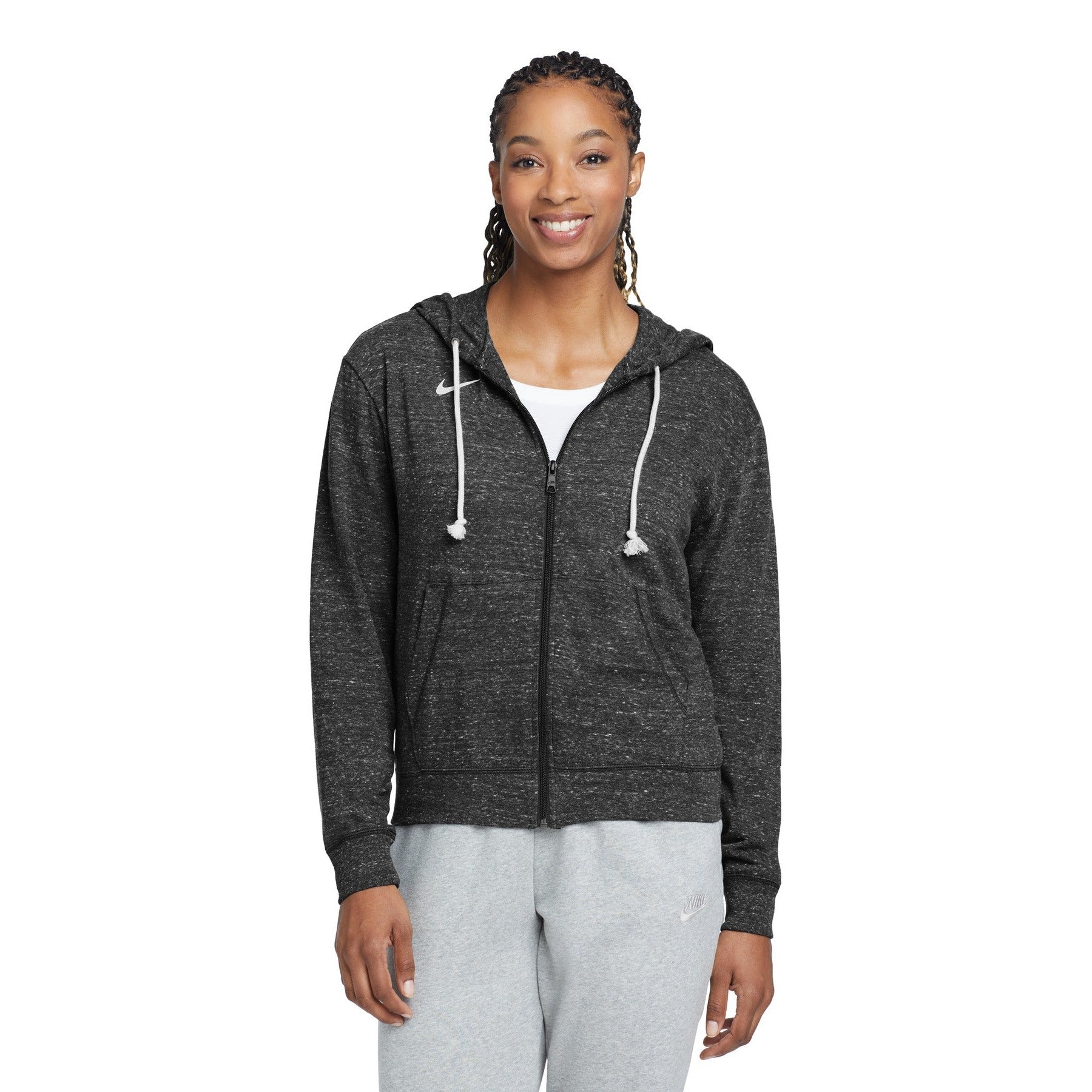 Nike-Nike Women's Gym Vintage Full-Zip Hoodie CN9402-MedTech-2